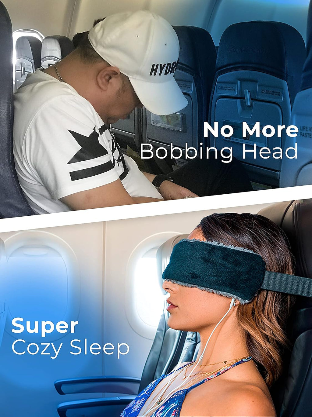 SeatSleeper Travel Pillow Alternative Stops Bobbing | Airplane Head Straps and Car Support Band | Great on Travel Upright | Super Comfy…