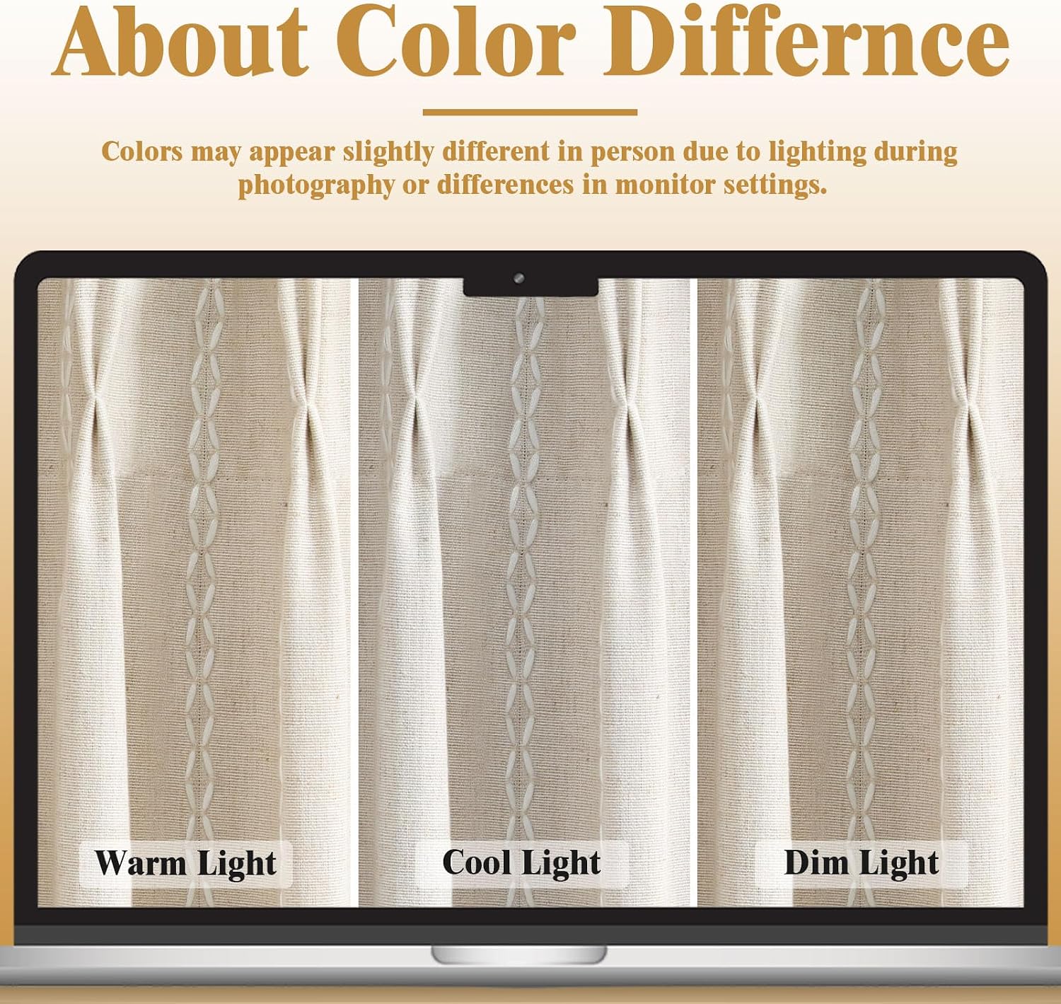 XOGUIBO Pinch Pleated Look Blackout Curtains 84 Inch Length, 2 Panels Linen Textured Boho Neutral Drapes for Living Room Bedroom Far…