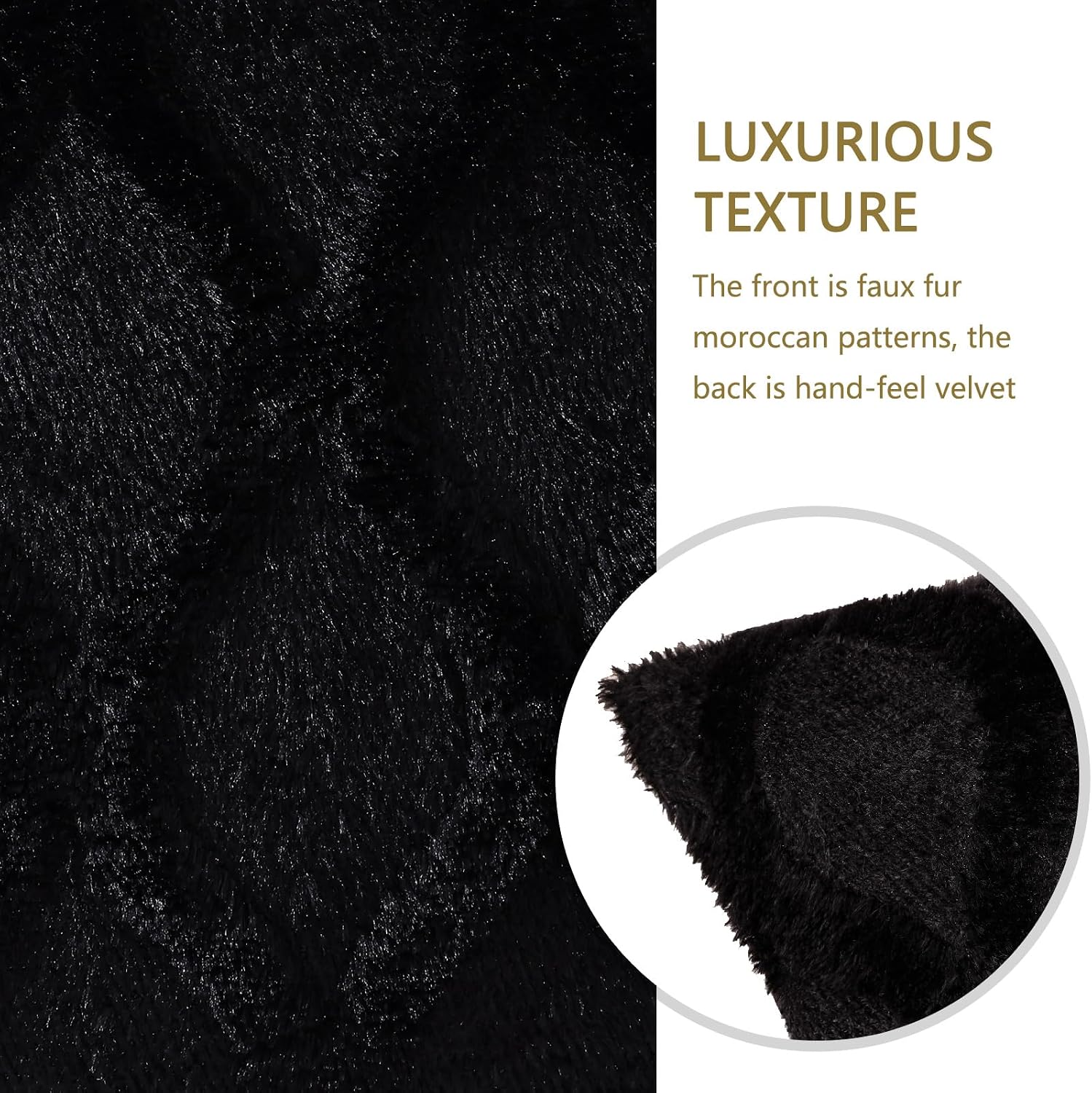 decorUhome Summer Throw Pillow Covers 12x20 Inch Set of 2, Soft Plush Faux Fur Wool Lumbar Black Accent Couch Pillow Covers for Modern Farm…
