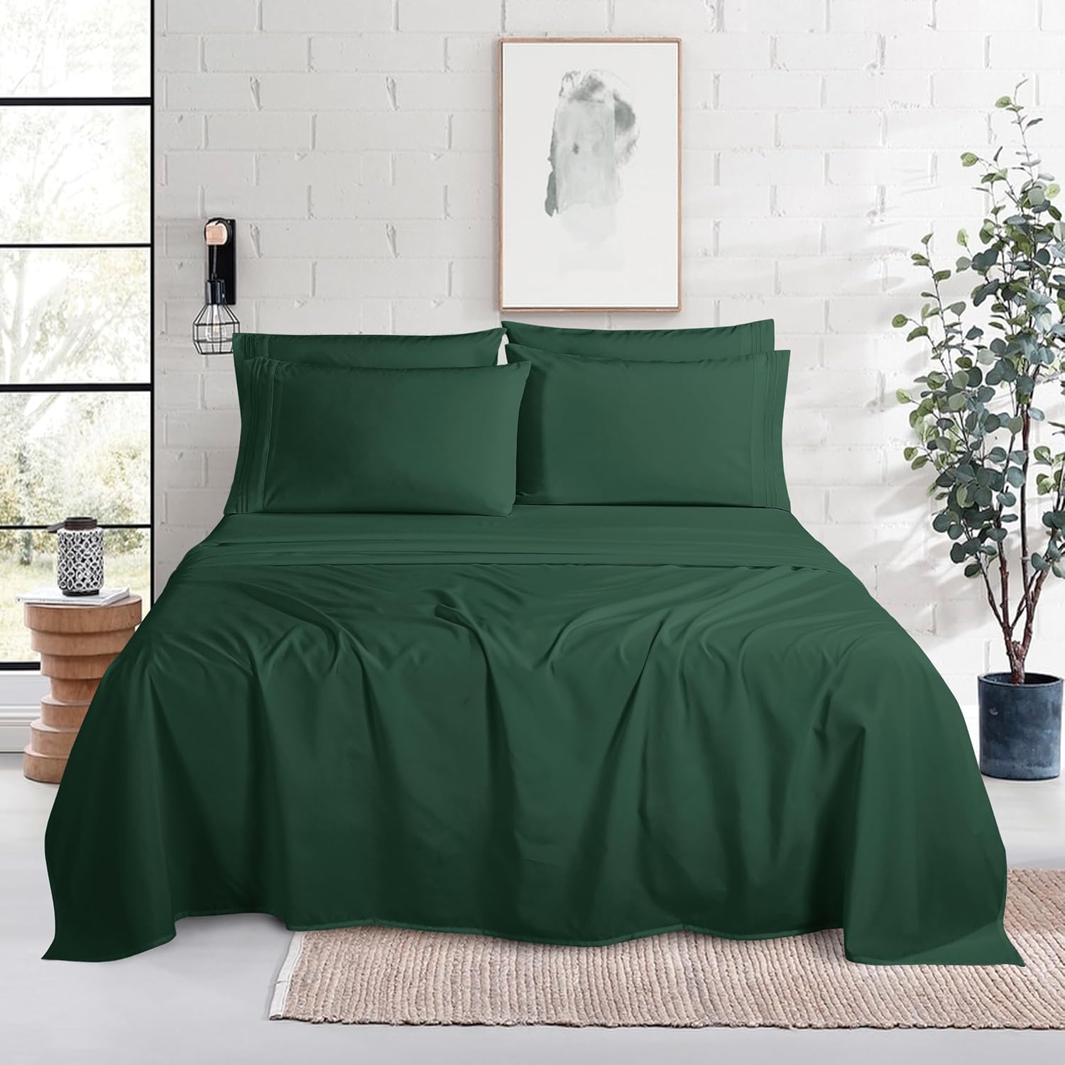 MocassiLuxuryBedding Mocassi Luxury 6-Piece Sheet Set, Ultra Soft 1800 Hotel Quality Microfiber Sheet Set, Fits Mattresses Up to 18 to 24 I…