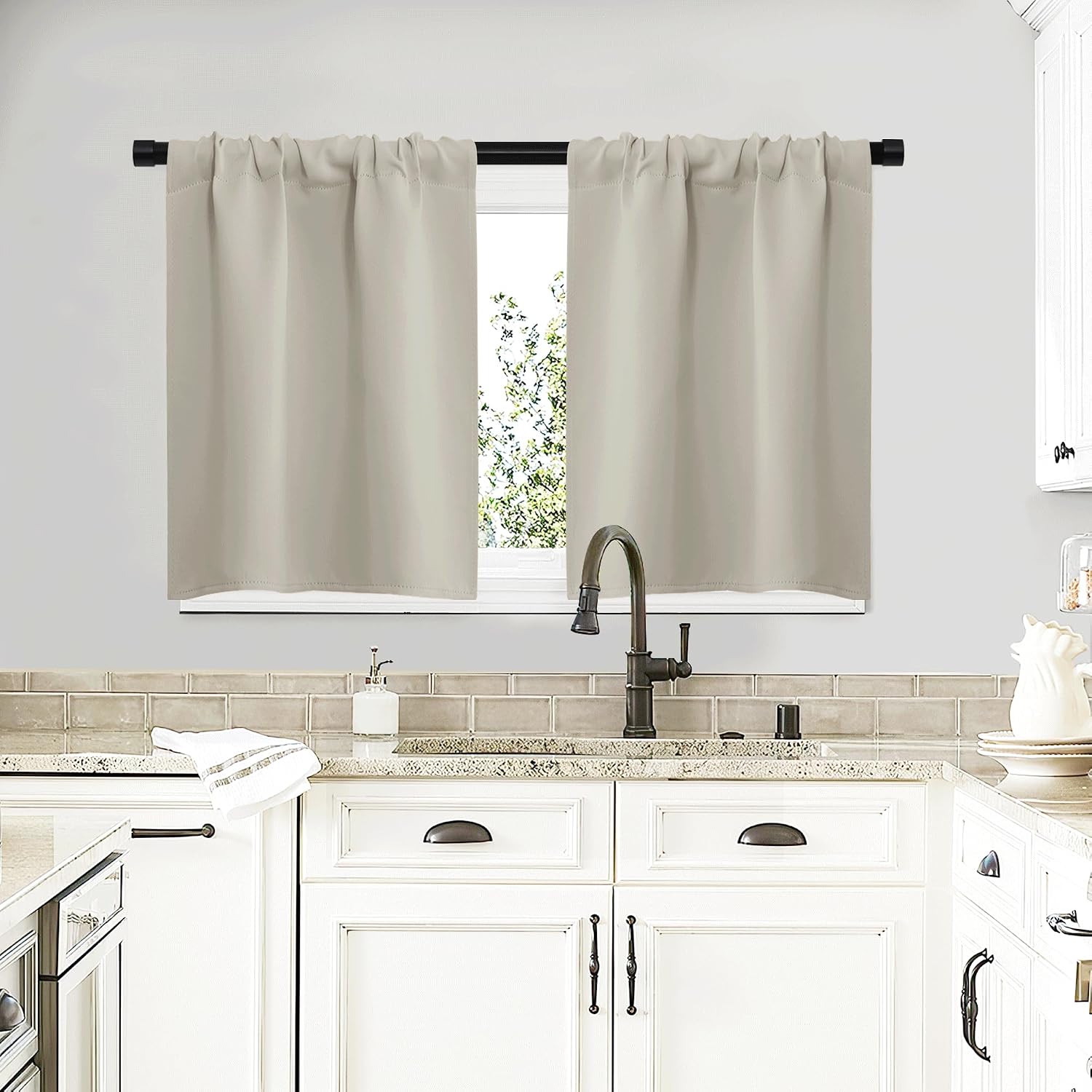 Nicetown Blackout Curtains for Living Curtains, Room Darkening Window Curtain Panels, easy maintenance Solid Thermal Insulated…