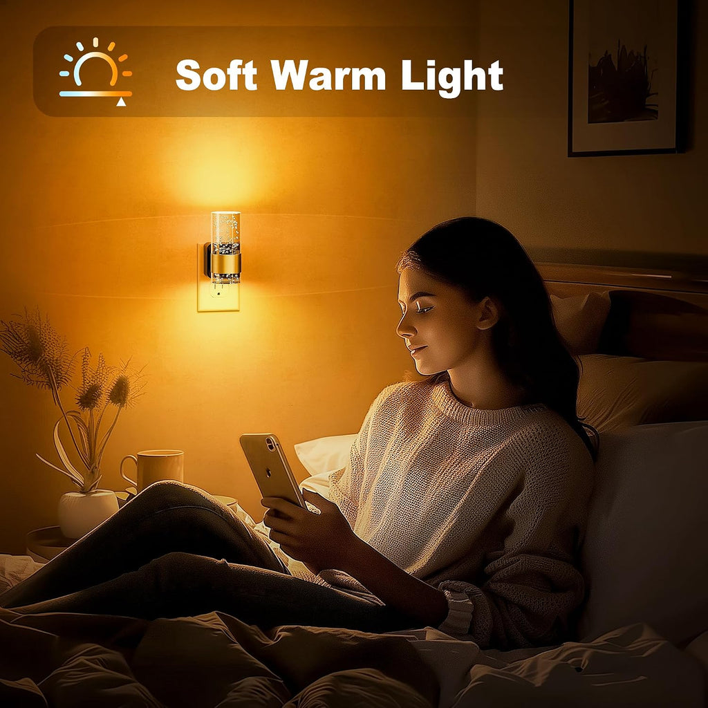 JandCase Night Light, Automatic Night Lights Plug into Wall, Dimmable LED Night Light with Adjustable Brightness, Night Lights Plug in…