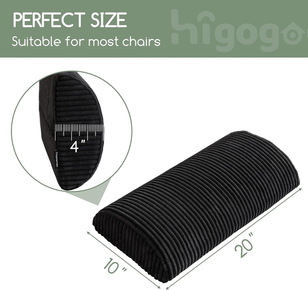 Higogogo Lumbar Support Pillow for Recliner Chair/Accent Chair/Couch, Memory Foam Back Support Cushion for Elderly, Recliner Cushions for B…