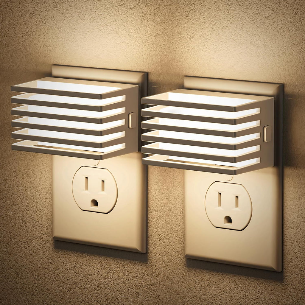 JandCase LED Night Light, Night Lights Plug into Wall with Dusk to Dawn Sensor, Dimmable Plug in Night Light, Adjustable Brightness…