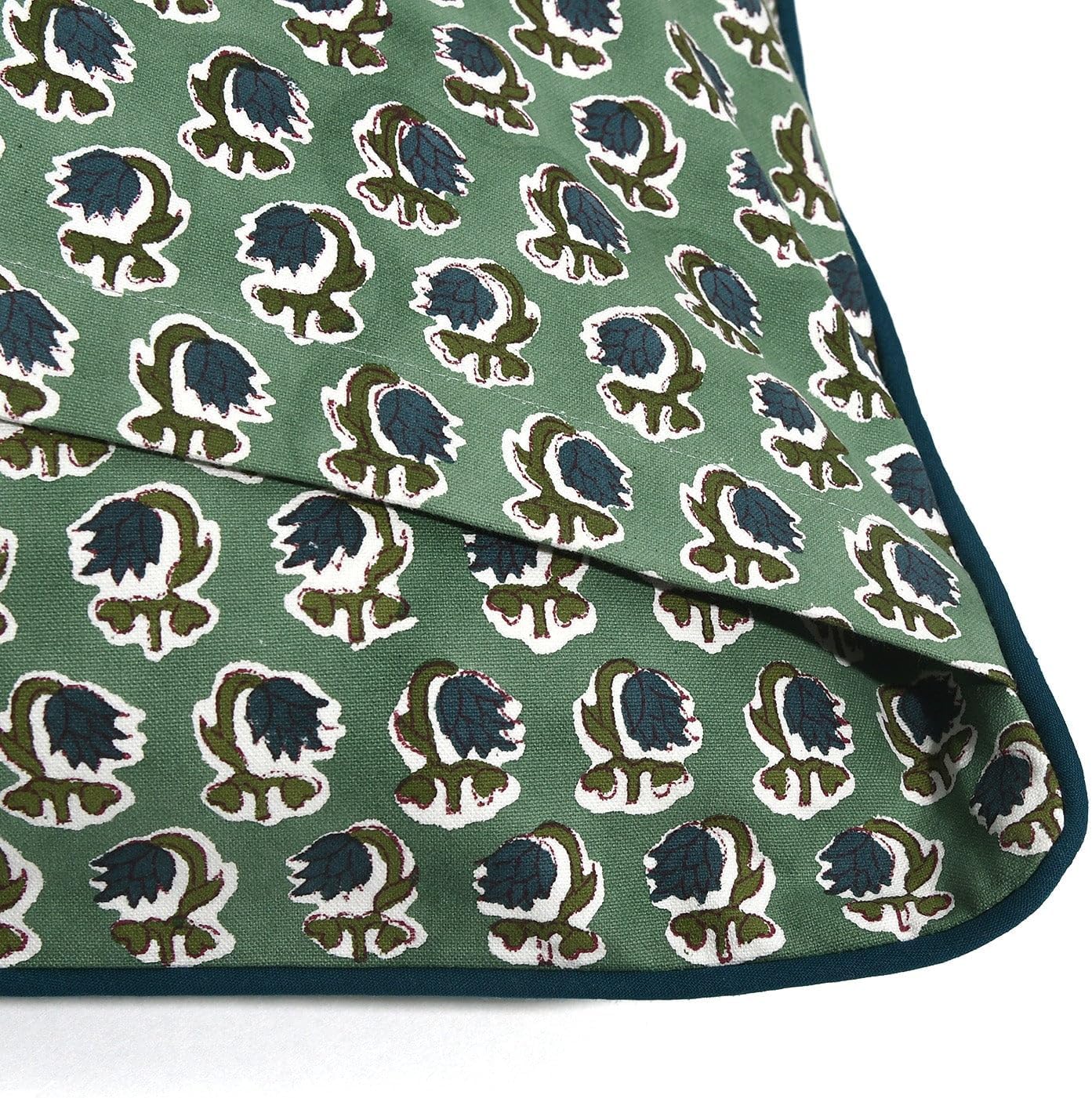 Ridhi Block Print Basil Green Pillow Cover 18" x 18" (Pack of 2) Decorative Couch Pillows for Living Room, Chic Boho Cute Outdoor Pillows C…