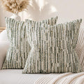 amoment a moment Boho Throw Pillow Covers Set of 2, Striped Decorative Rustic Farmhouse Pillow Cases, Aesthetic Modern Home Decor Couch Cushi…