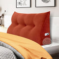 WOWMAX 100% Cotton Corduroy Headboard Pillow – Twin Size Back Support Reading Wedge for Bed & Daybed, Plush Handmade Bolster Cushion with…