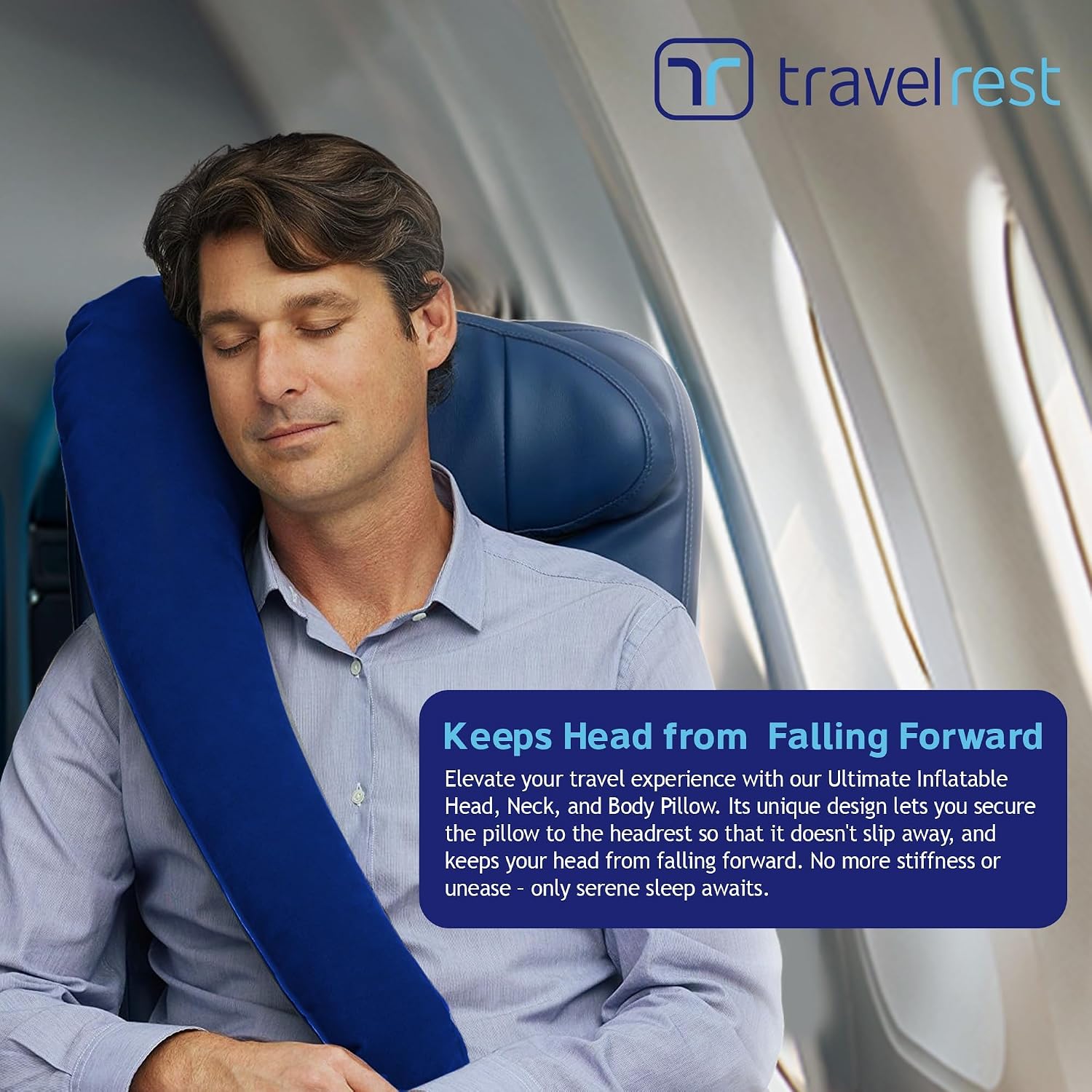 TRAVELREST Ultimate Travel Pillow & Body Pillow - Headrest, Auto, Bus, Train, Office Napping, Camping, Wheelchairs, Comfort and Support…