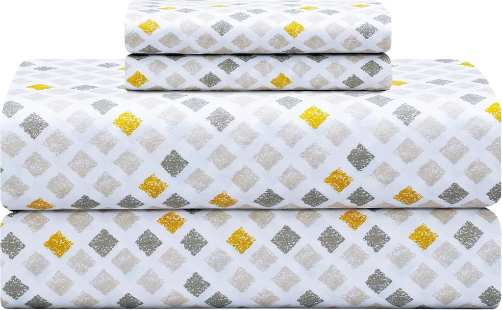 Featherstitchnewyork Feather & Stitch Softest 100% Cotton Sheets, 300 Thread Count Percale Weave Bedding, 16" Deep Pocket, Cooling Sheets,…