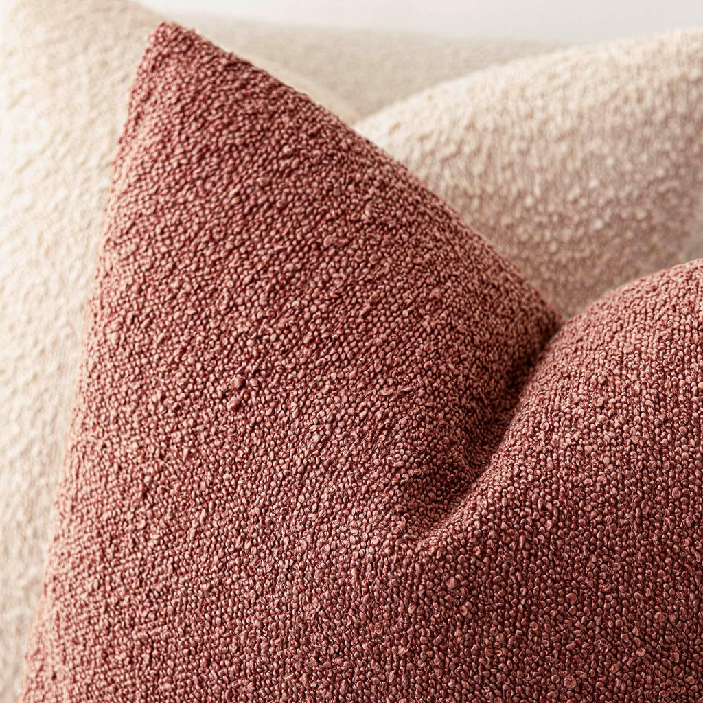 Foindtower Decorative Textured Boucle Throw Pillow Covers Accent Solid Pillow Cases Neutral Soft Cozy Couch Cushion Case for Chair Sofa…