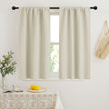 Rybhome RYB HOME French Door Window Curtain Covering, Rod Pocket Thermal Insulated Privacy Non See Through Drapes for Bathroom Window, Widt…