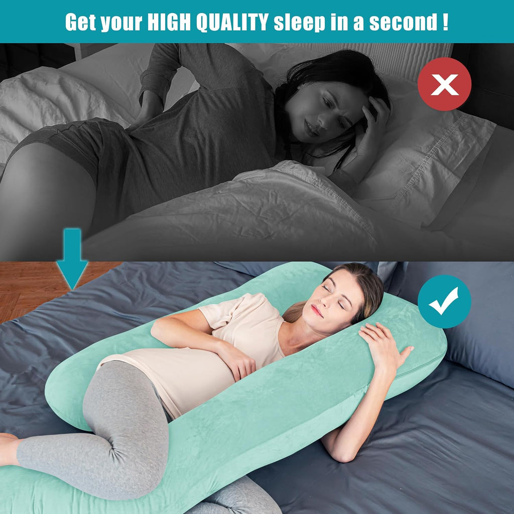 Cute Castle Pregnancy Pillows, Soft U-Shape Maternity Pillow with Removable Cover - Full Body Pillows for Adults Sleeping - Pregnancy…