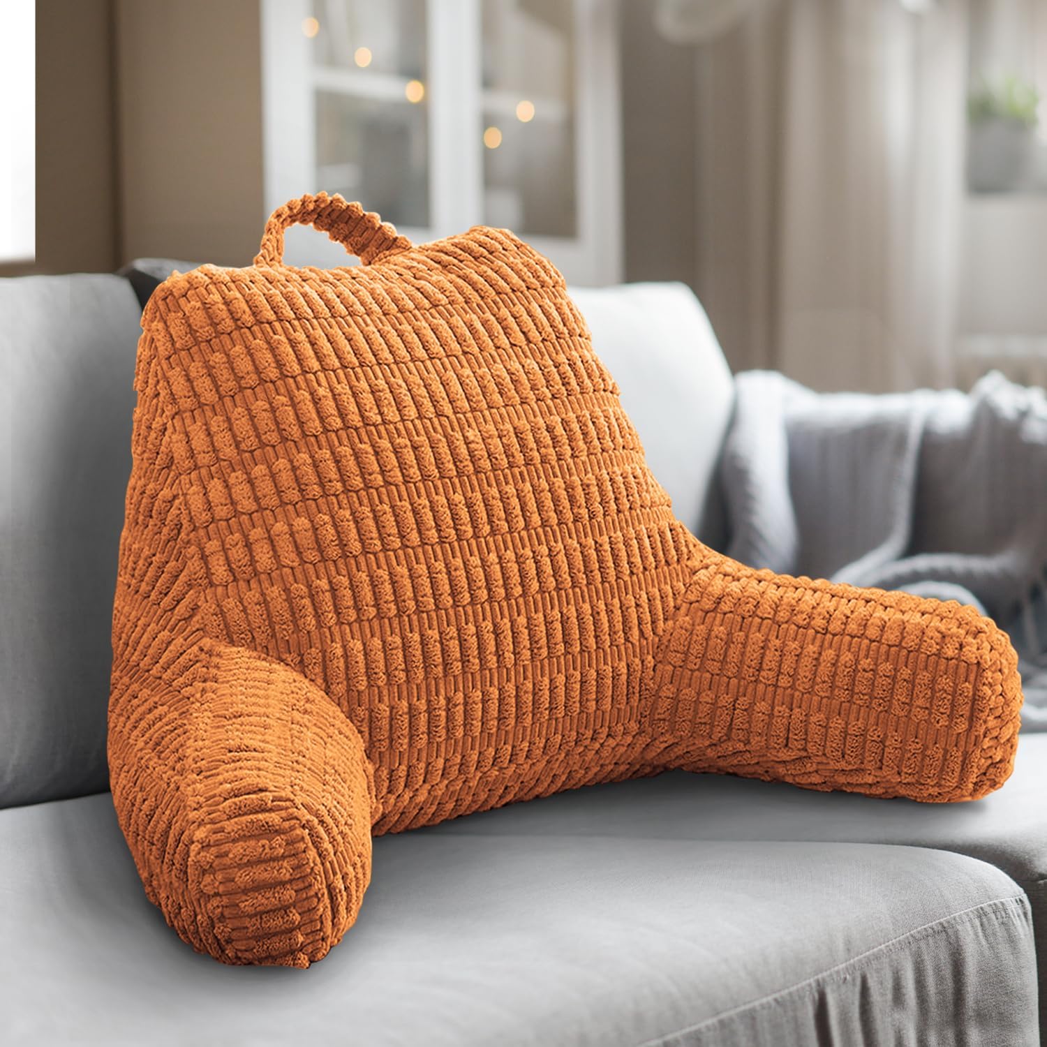 MIJIMO Reading Pillows for Sitting in Bed Adult, Back Rest Pillow for Sitting Up in Bed and Couch, Back Support Chair Pillow Support…