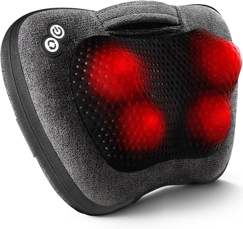 VIKTOR JURGEN Back Massager, Neck Massager with Heat, Massage Pillow Gifts for Men & Women, Electric Shiatsu Back Massager, Deep Kneading…