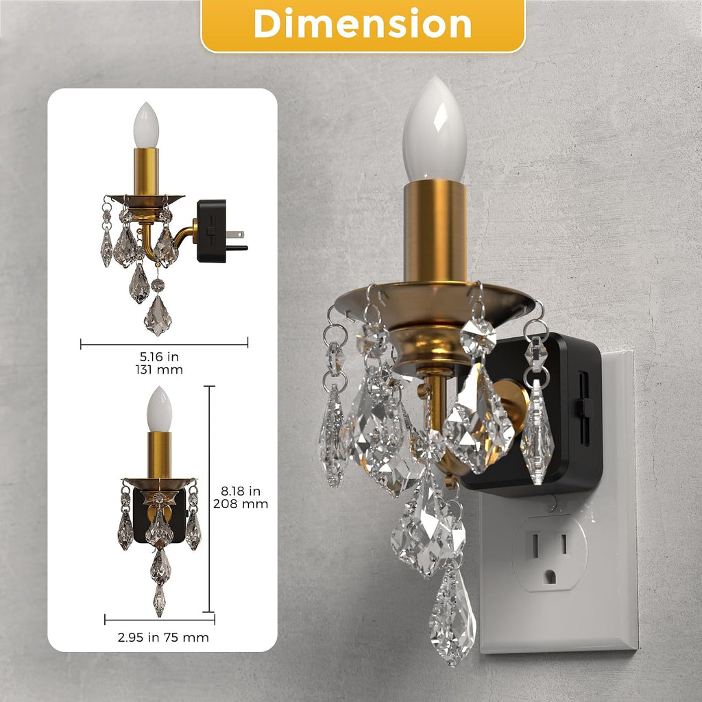 L LOHAS LED Flameless Candle Night Light, 2 Pack Night Lights Plug into Wall, LED Candle Night Light with Light Sensor, 0-100LM Dimmable…
