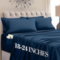 MocassiLuxuryBedding Mocassi Luxury 6-Piece Sheet Set, Ultra Soft 1800 Hotel Quality Microfiber Sheet Set, Fits Mattresses Up to 18 to 24 I…