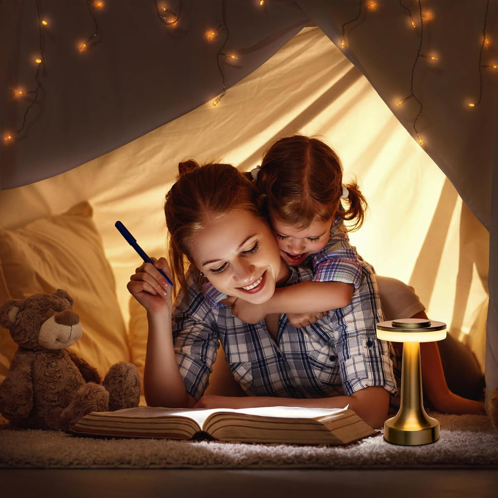 O’Bright Portable LED Table Lamp with Touch Sensor, 3-Levels Brightness, Rechargeable Battery Up to 48 Hours Usage, Night Light for Kids…