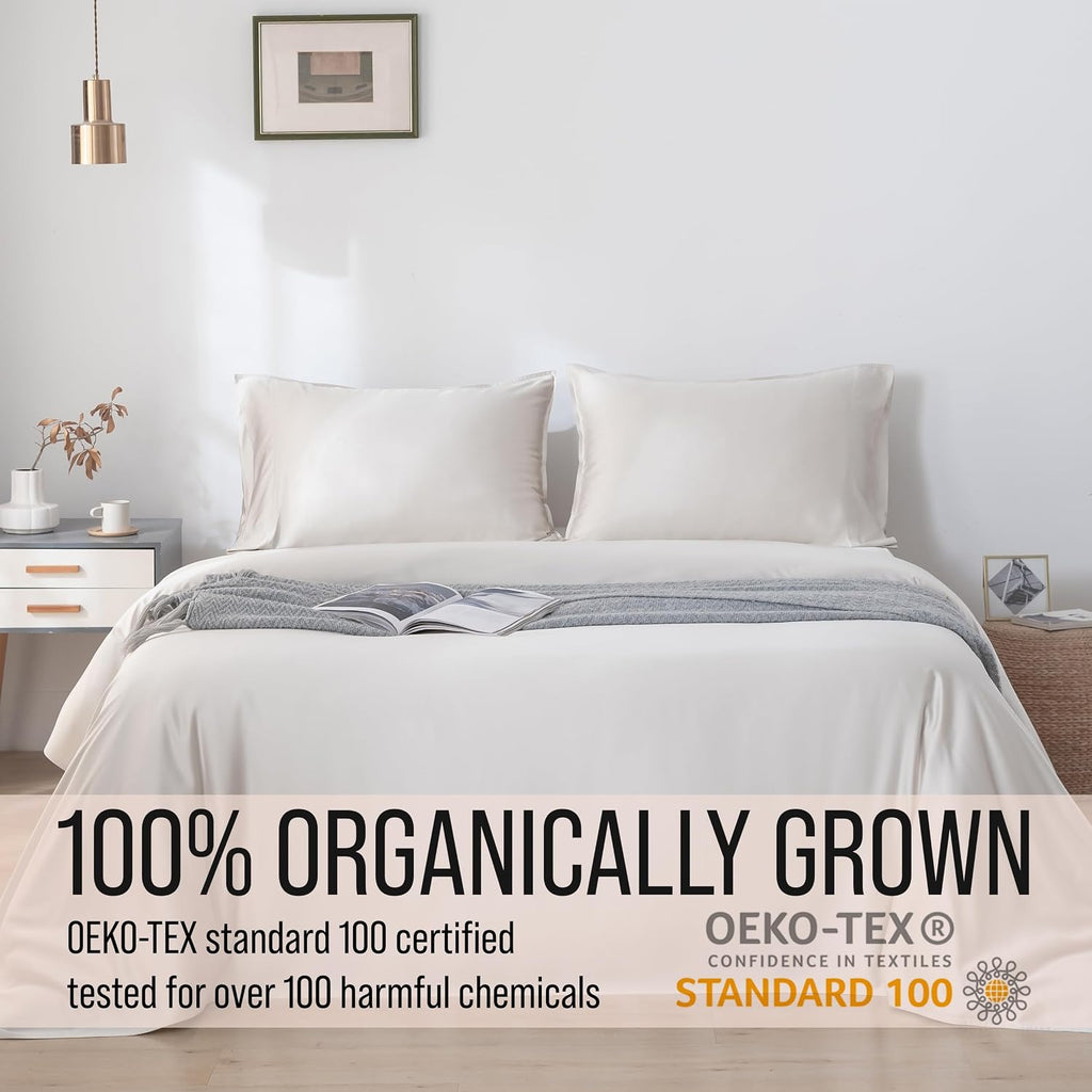 Bella Coterie Luxury Bamboo Viscose Full Size Sheet Set | 100% Organically Grown | Ultra Soft | Cooling for Hot Sleepers | 18" Deep…