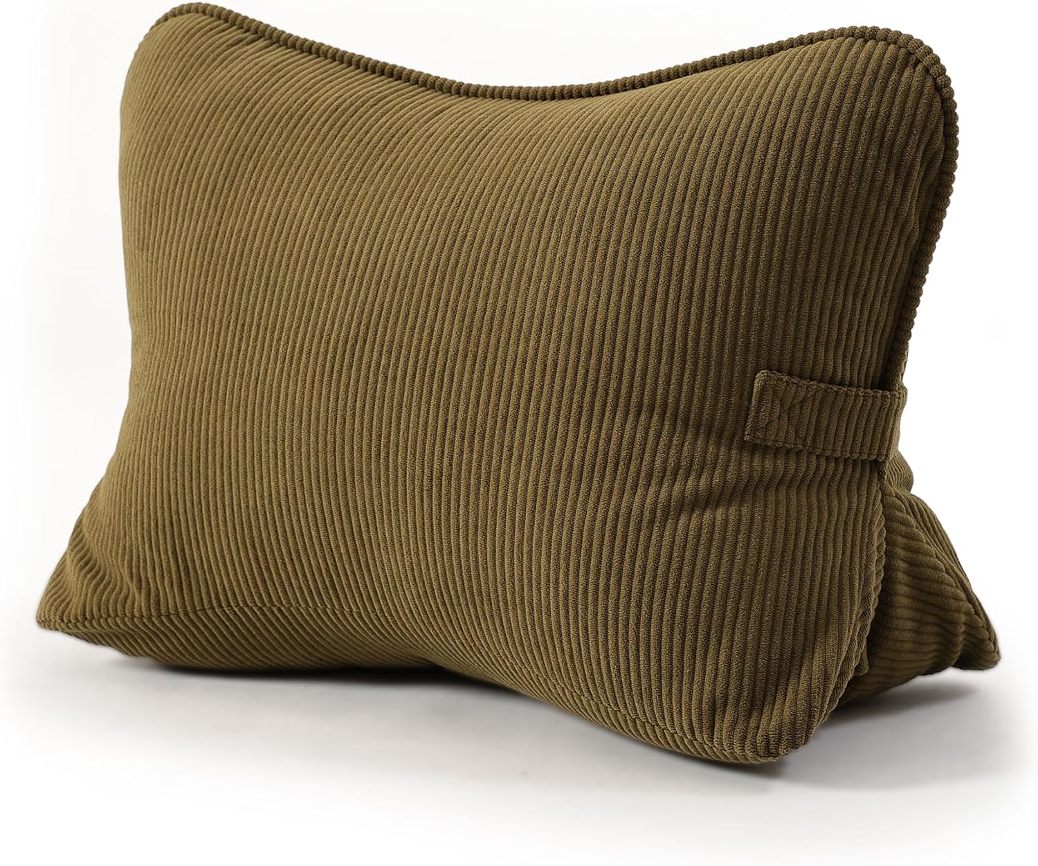 Ailuteie Pat. Pend. Corduroy Triangle Back Pillow with Lumbar Support, Sitting Support Cushion for Bed or Sofa, Relaxing Backrest Pillow, M…