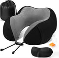 CloudBliss Travel Pillow Premium Memory Foam, Comfortable & Supportive Neck Pillow, Sleeping Neck Pillows for Travel, Airplane Pillow for…