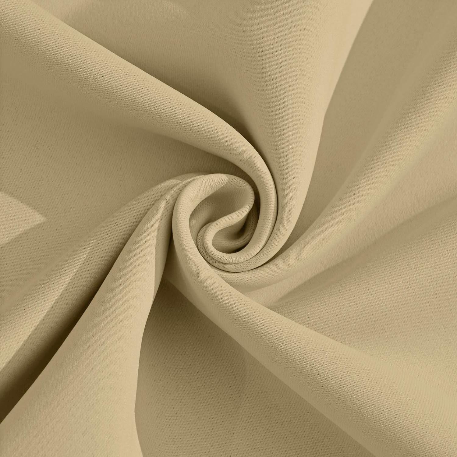 Yakamok Blackout Curtain Panels Themal Insulated Grommet Winow Curtains for Bedroom/Living Room, W52 x L96 -Inch 2 Panels, Beige