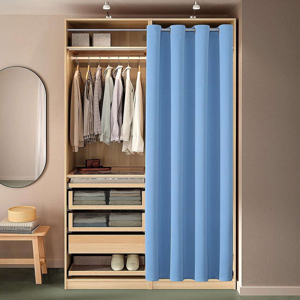 ChrisDowa Blackout Door Curtains for Doorway Privacy, Grommet Closet Curtains for Bedroom Closet Door, Thermal Insulated Temporary Doorway…