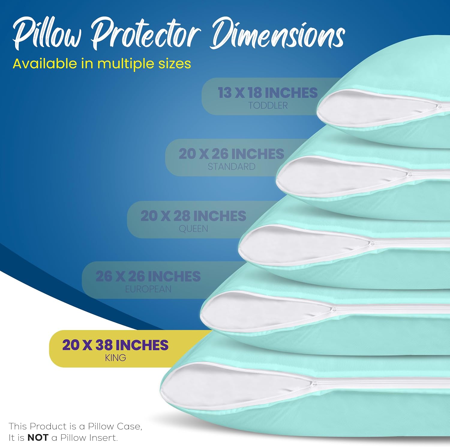 Utopiabedding Utopia Bedding 100% Waterproof Pillow Protectors with Zipper King Size (Set of 4), Bed Bug and Dust Mite Proof Zippered Pillo…