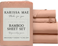 KARISSA MAE Pure Viscose from Bamboo King Size Sheet Set | 100% FSC Certified | Luxuriously Soft | Cooling | 18" Deep Pocket w/Corner…
