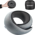 WANDER PLUS® Travel Neck Pillow, Pure Memory Foam Neck Pillow for Airplanes, Comfortable Breathable Cover, 360 Degree Support Ergonomic…