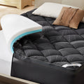 Bedlore 4-Inch King Mattress Topper for Back Pain - Dual Layer Medium Support (2" Gel Memory Foam + 2" Cooling Fluffy Pillow Top Pad)…