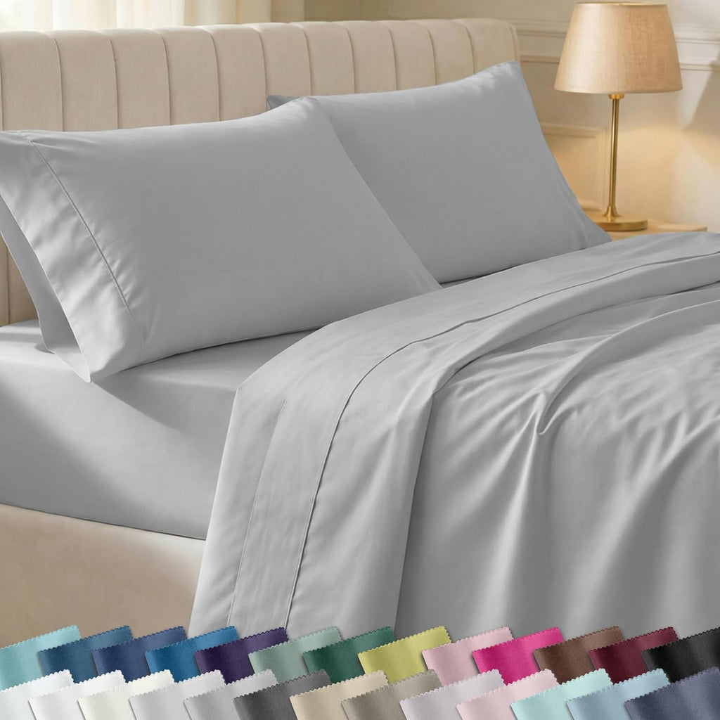 CaliforniaDesignDen California Design Den Soft 100% Cotton Sheets Twin Size Set, 400 Thread Count Good Housekeeping Award Winner, Silky Smo…