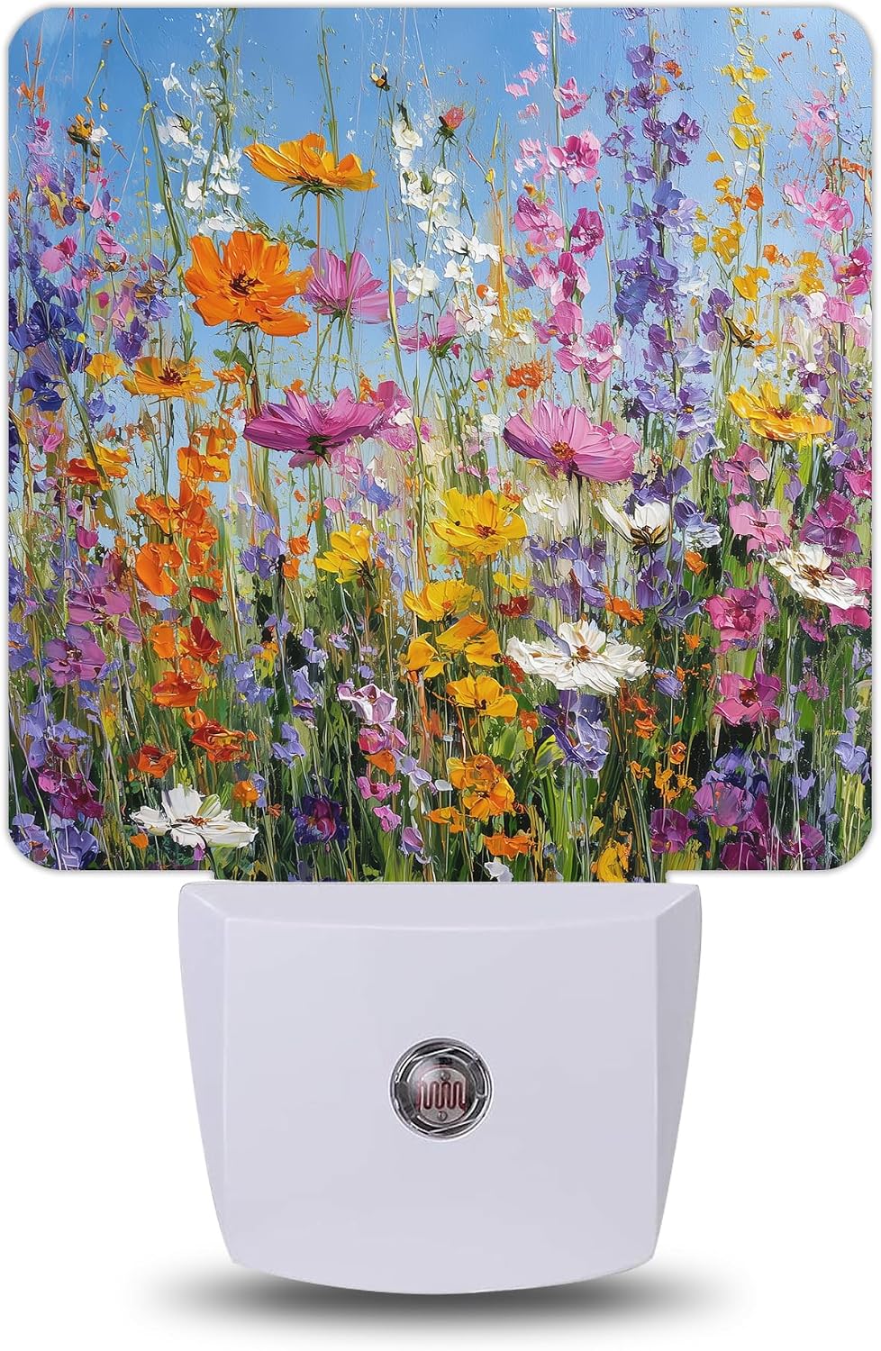 Night Light, Colorful Wildflower Field Night Lights Plug into Wall Decor for Bedroom Bathroom Hallway Kitchen, Dusk to Dawn Sensor Gift…