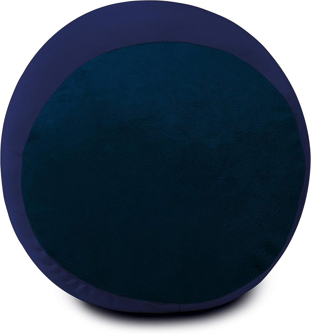 Deluxe Comfort Microbead Body Pillow (47" x 7") - Mooshi Squishy Soft - Prenatal Pregnancy Pillow, Dark Blue