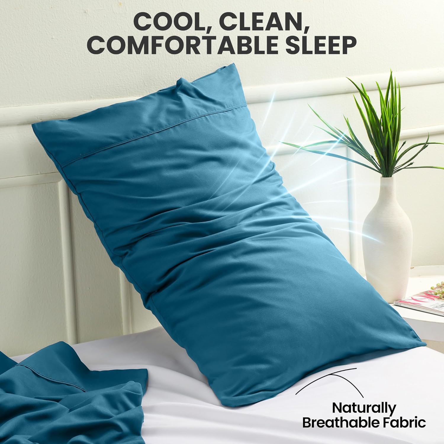 Utopiabedding Utopia Bedding Pillow Cases Standard Size 2-Pack – Soft Brushed Microfiber – Envelope Closure – Perfect for Hospitals, Hotels…