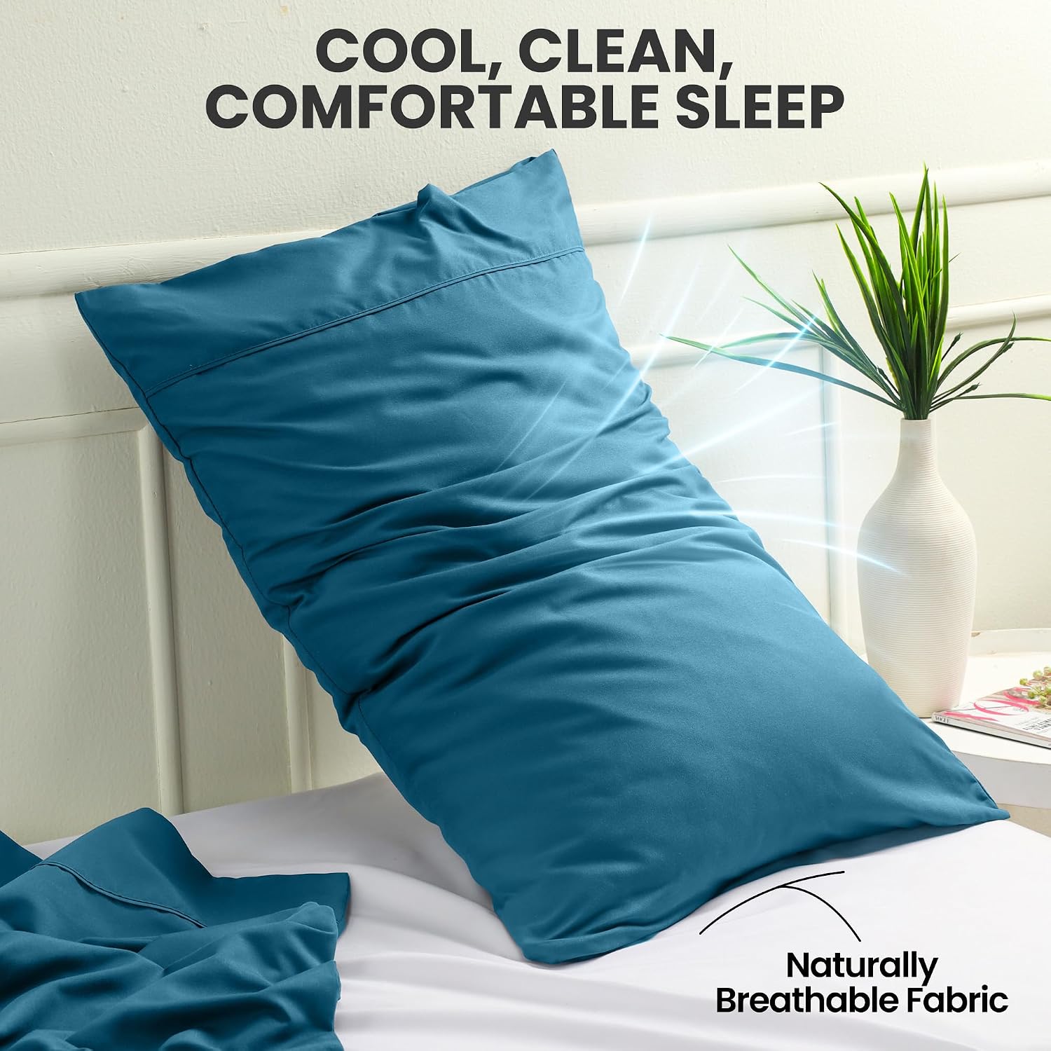 Utopiabedding Utopia Bedding Queen Pillow Cases - 2 Pack - Envelope Closure - Soft Brushed Microfiber Fabric - Shrinkage and Fade Resistant…