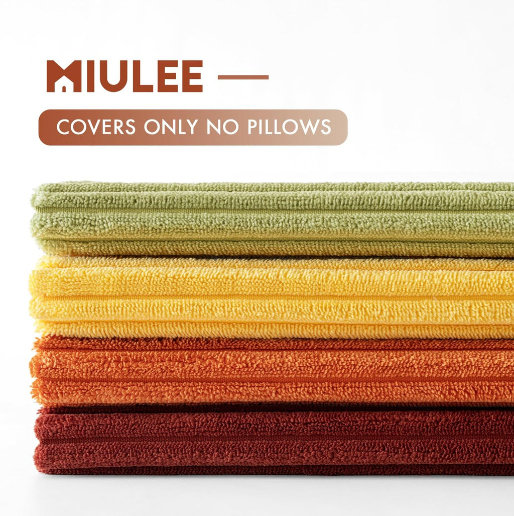 Miulee Decorative Throw Pillow Covers 18x18 Inch Set of 4, Vibrant Cushion Covers Vintage Retro Home Fall Decor Mix and Match Color Clash D…