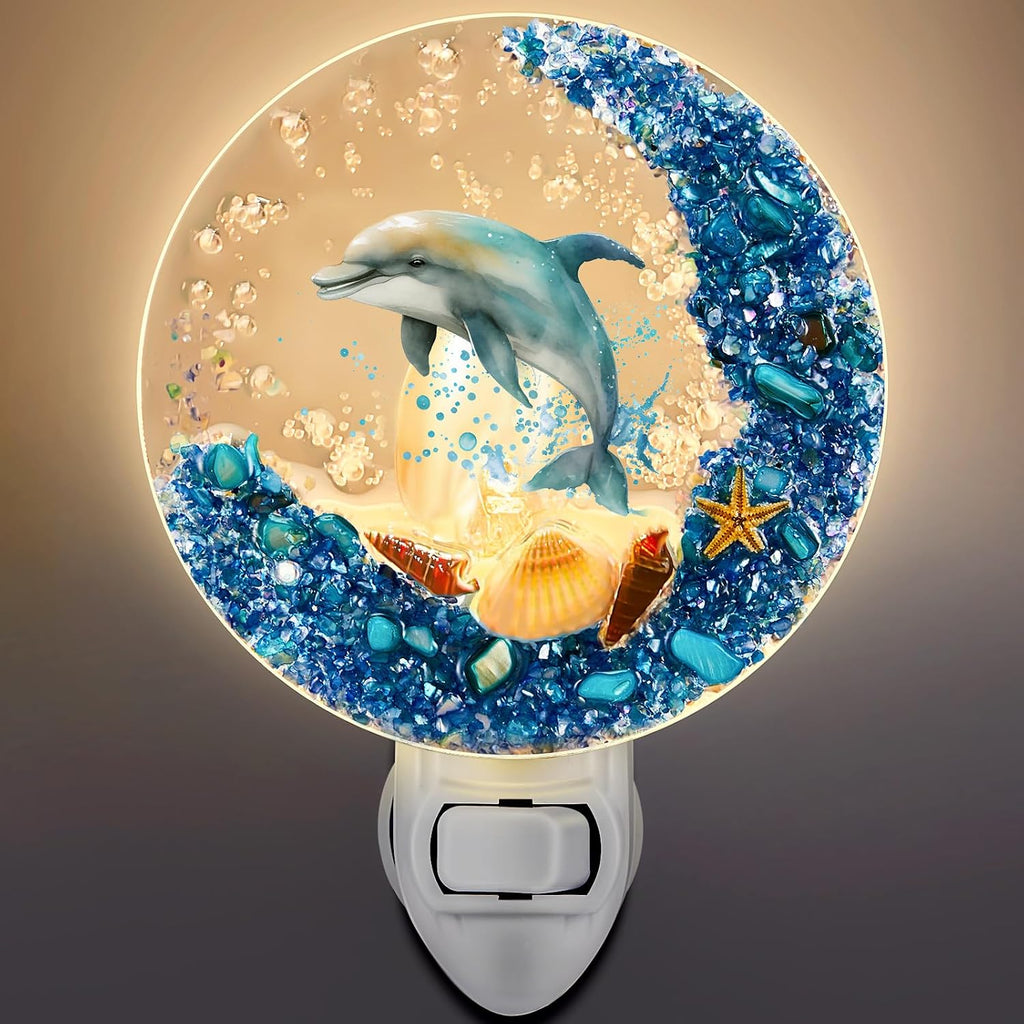 Hortsun Plug in Seashell Night Light Ocean Sea Animal Decorative Night Light Plug in Beach Lamps Vintage Ocean Lamps for Adult for Home…