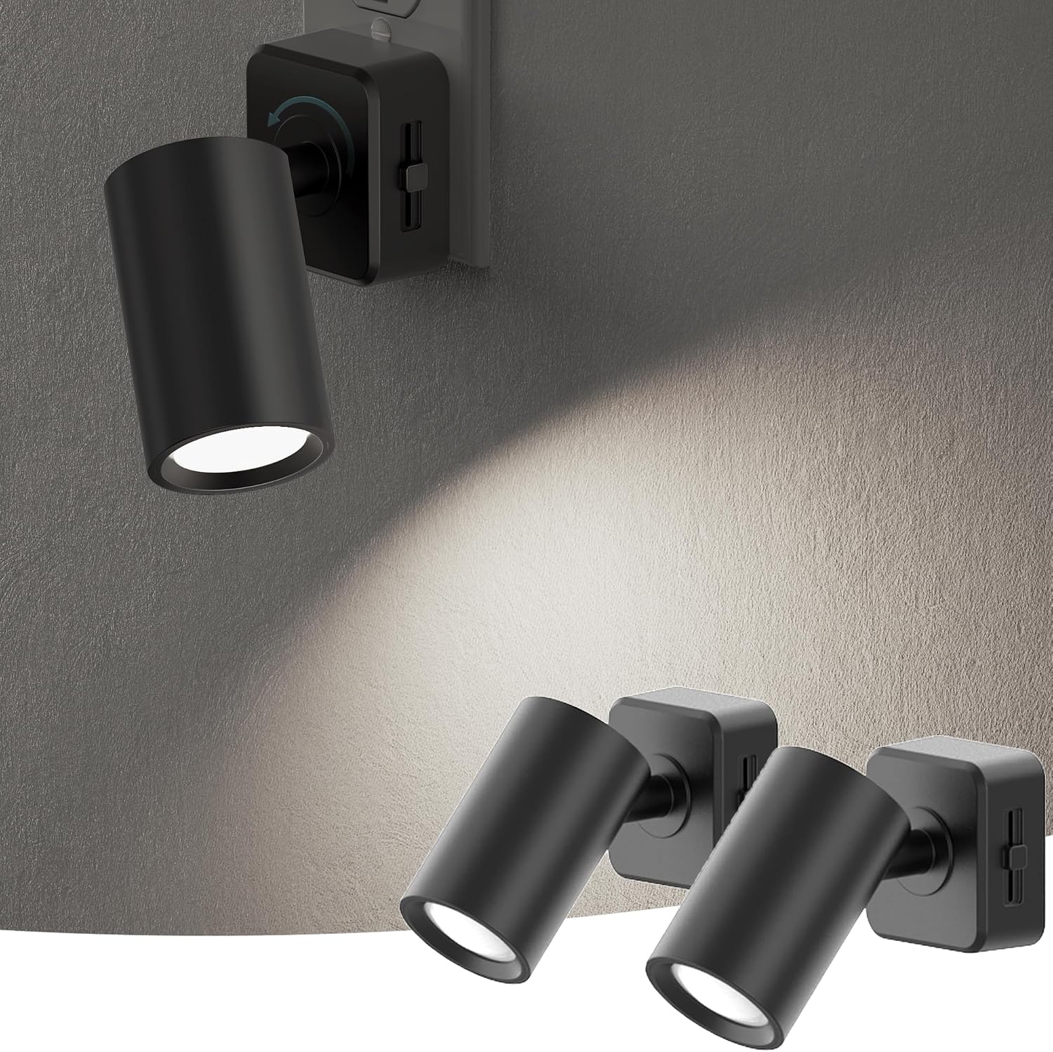 Briignite Night Lights Plug into Wall, 320° Rotating Night Light Plug in, 2Pack, Dusk to Dawn Sensor, 1W Dimmable Led nightlight Daylight…