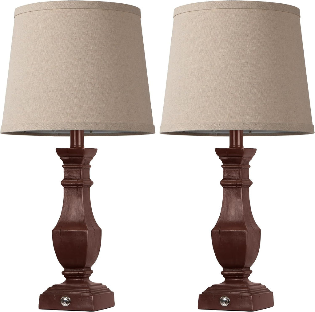 ROTTOGOON Dimmable Table Lamps Set of 2, Rustic Farmhouse Table Lamps for Living Room Bedroom, Bedside Desk Lamps for end Tables, Touch…