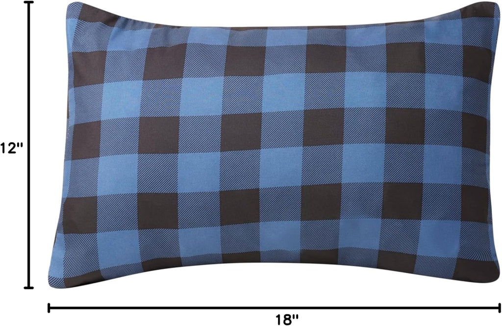 Teton Sports Camp Pillow; Great for Travel, Camping and Backpacking; Washable, Blue Plaid