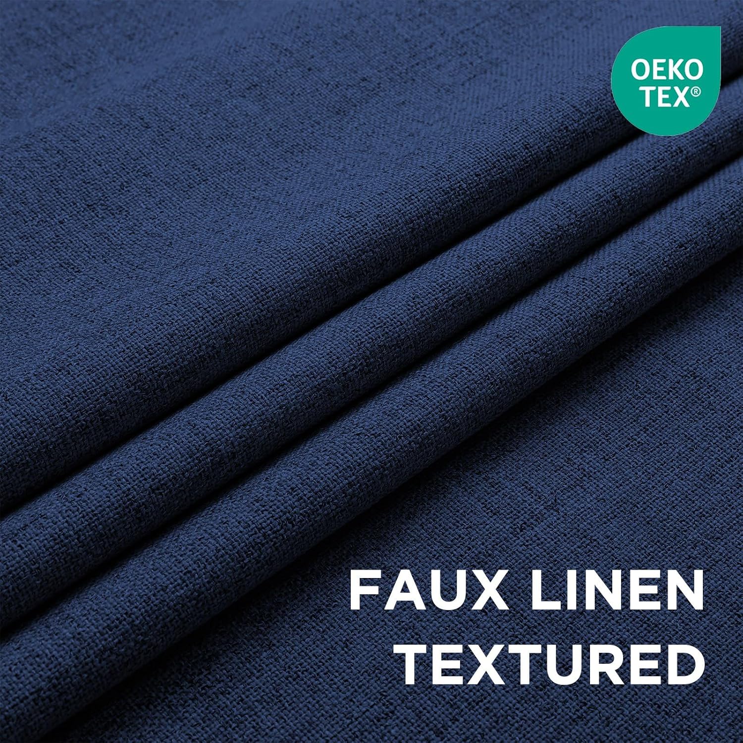 Cucraf 100% Blackout Curtains 108 inches Length 2 Panels Set, Room Darkening Linen Textured Curtain Grommet for Bedroom Living Room, Light…