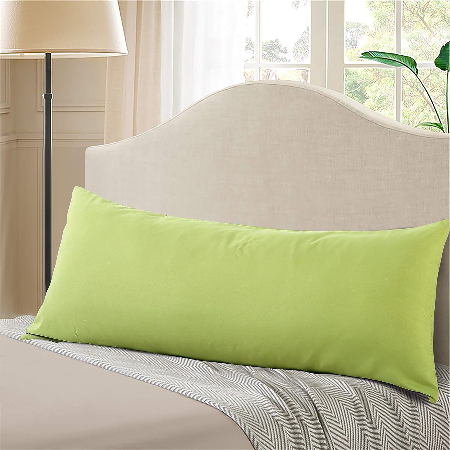 EVOLIVE Body Pillow Cover 21"x54", Ultra Soft Microfiber Pillowcase with Hidden Zipper, Breathable, Machine Washable, for Pregnancy &…