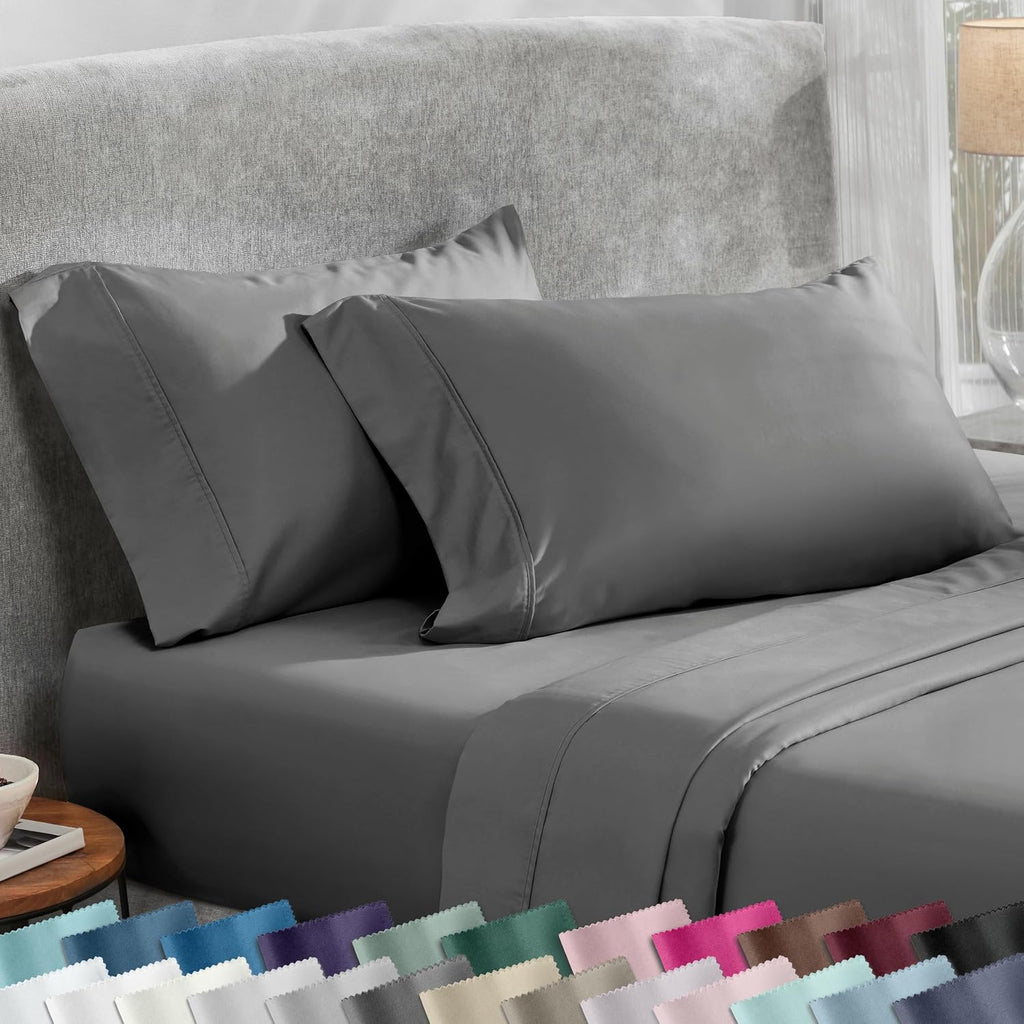 CaliforniaDesignDen California Design Den Standard Queen Size Pillowcase Set - 400 Thread Count, 100% Cotton Sateen, Set of 2 Pillow Covers…