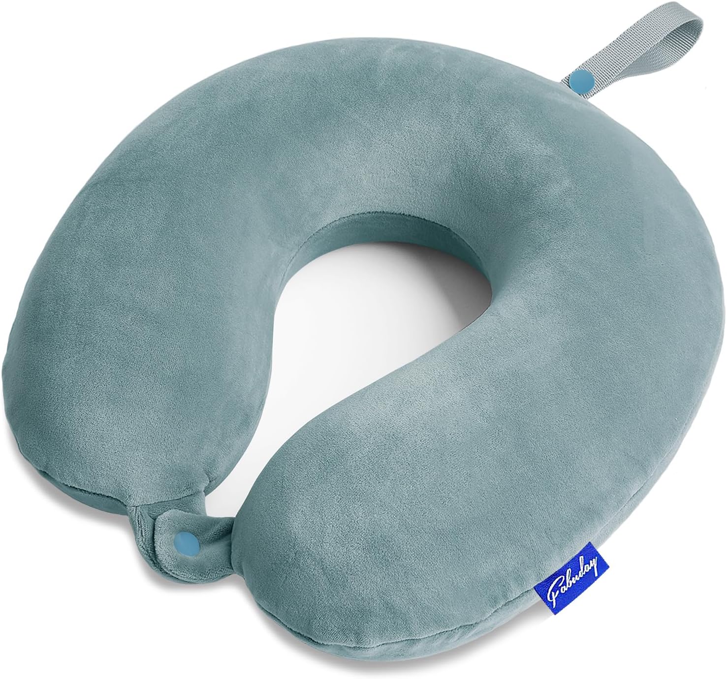 Fabuday Travel Pillow Memory Foam for Airplanes - Neck Pillow for Traveling, Car, Home, Flight Pillow for Sleeping with Attachable Snap Str…