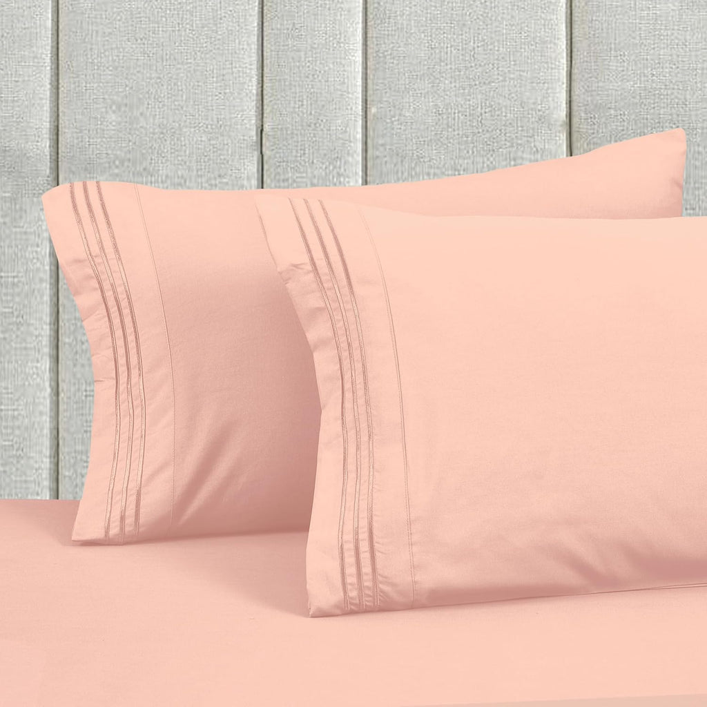 MocassiLuxuryBedding Mocassi Full Size 4-Piece Bed Sheet Set - 1800 Hotel Quality Microfiber 18-24 Inches Extra Deep Pocket Fitted Sheet- L…