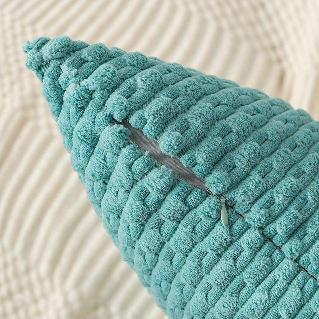 KevinTextile Kevin Textile 20x54 Inch Long Body Lumbar 1 Pack Boho Decorative Throw Pillow Cover Soft Striped Corduroy Rectangle Cushion Ca…