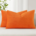 SimmoreHomeDecor Simmore Decorative Throw Pillow Covers 12x20 Set of 2, Soft Natural Plush Flannel Double-Sided Fluffy Lumbar Pillow Covers…