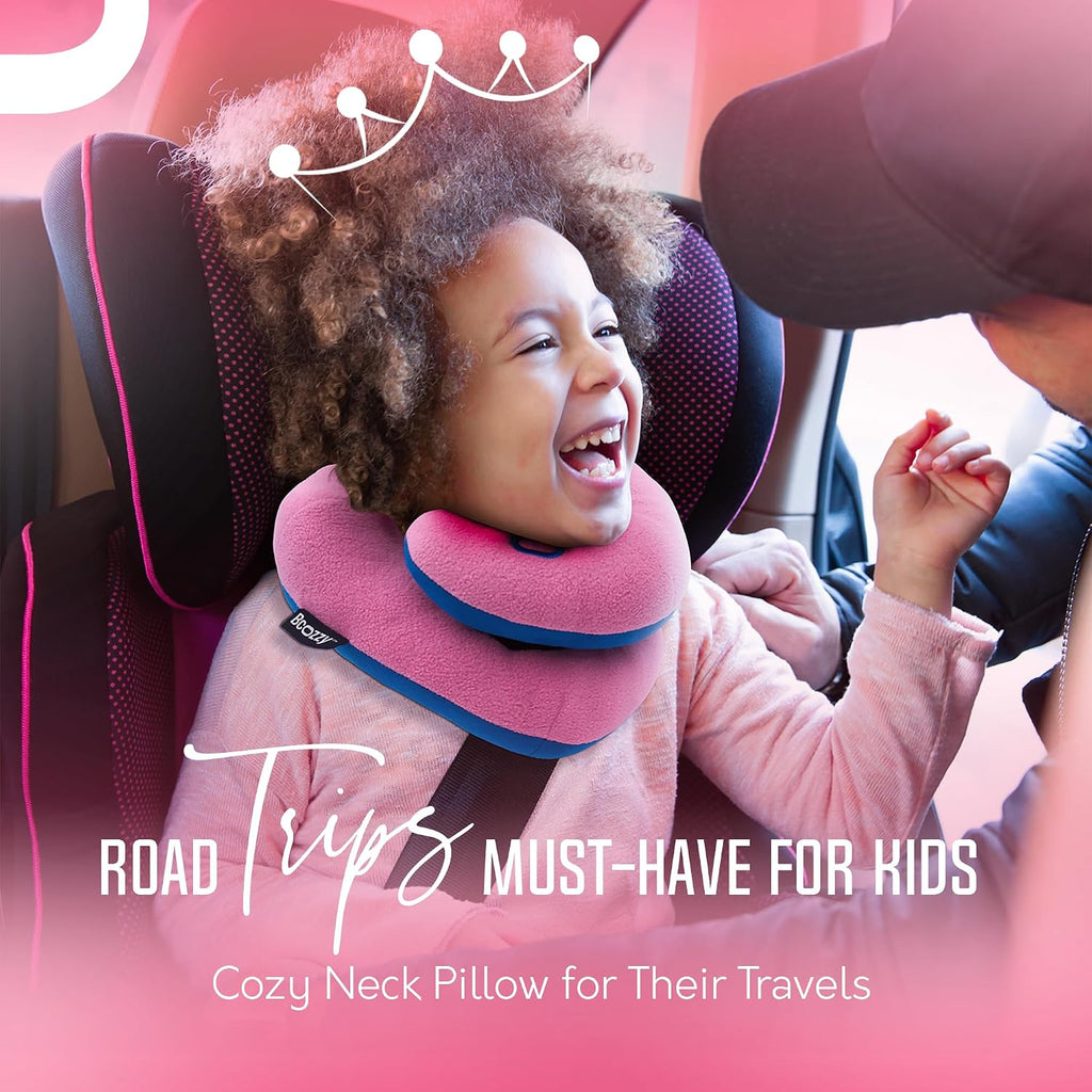 BCOZZY Kids Chin Supporting Travel Pillow for Ages 3–7- Patented Soft Neck Pillow for Head and Chin Support in Car Seat and Airplane.…