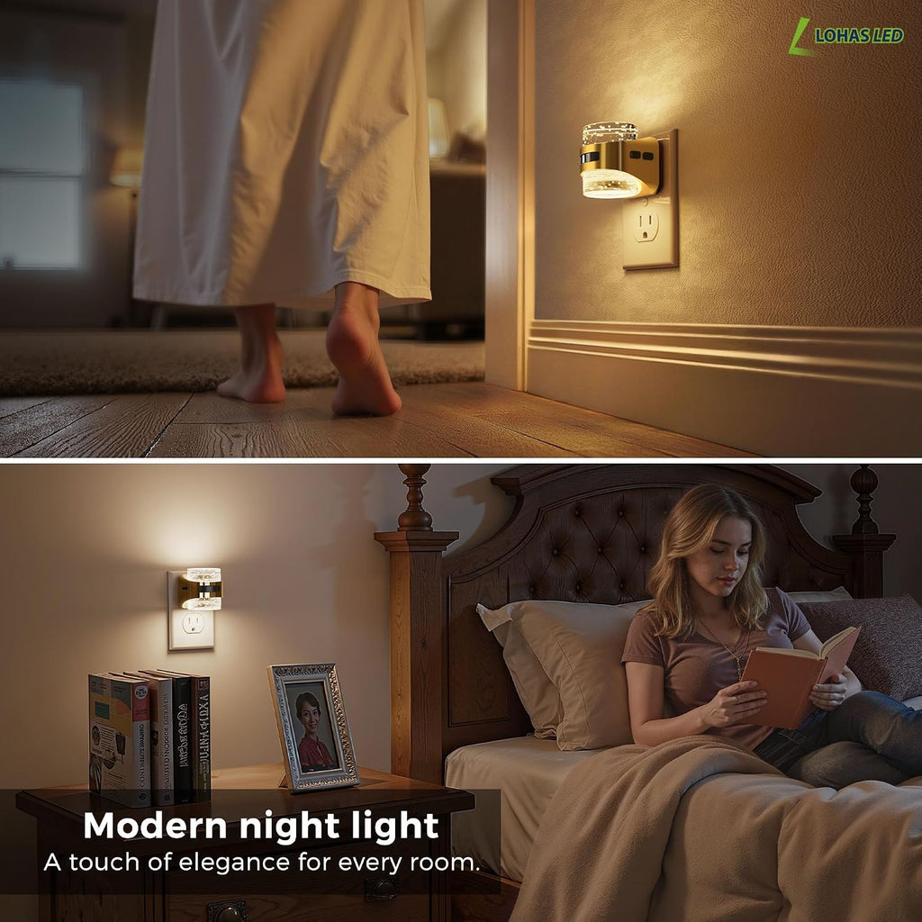 Llohasled L LOHAS LED Motion Sensor Night Light,5CCT Color Temperature Change Night-Light, Dimmable Night Lights Plug into Wall, Acrylic Bub…