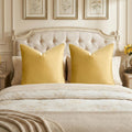 GIGIZAZAFocusingonhomedecoration GIGIZAZA Decorative Couch Throw Pillow Covers, Set of 2 Yellow Square Pillow Cushion Covers 26x26, Pillow Ca…